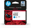 HP 655 Cyan Original Ink Advantage Cartridge