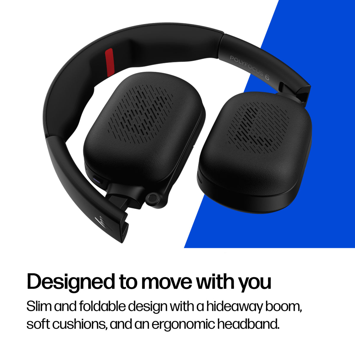 HP Poly Focus 625 Fold Stereo Bluetooth USB-C Headset