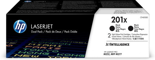 HP 201X 2-pack High Yield Black Original LaserJet Toner Cartridges