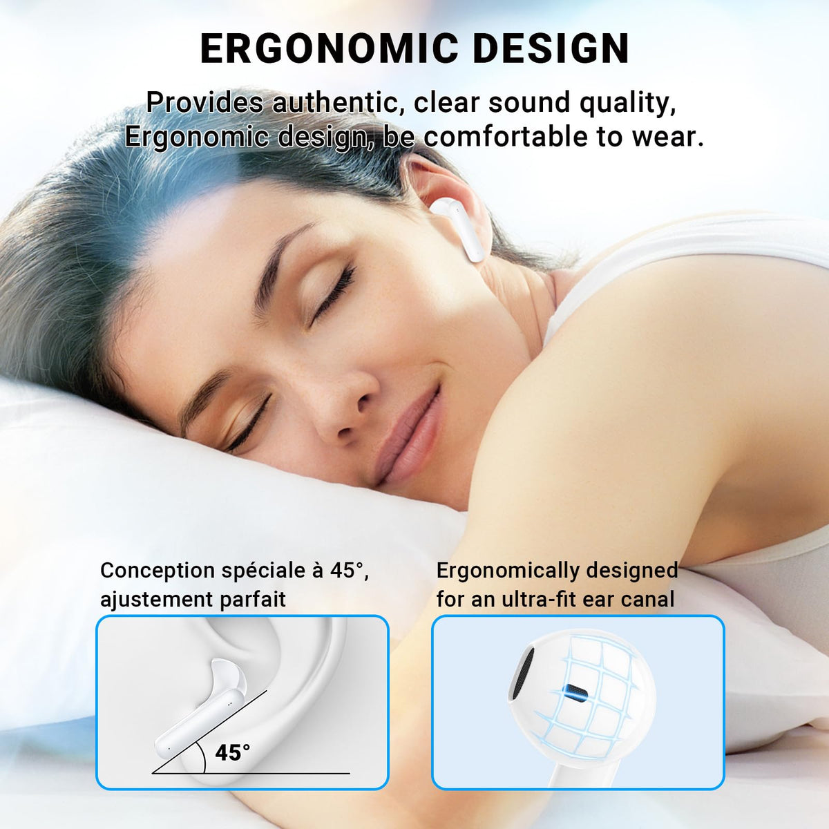 Godyse Bluetooth Earbuds - ENC Noise Cancelling, IPX6, 42H Playtime