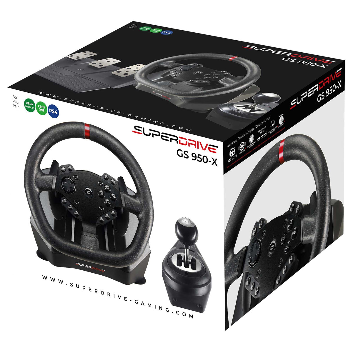 Volant Subsonic Superdrive GS950-X 900° — Xbox/PS4