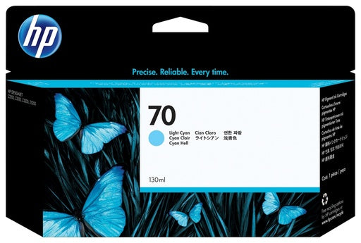 HP 70 130-ml Light Cyan Ink Cartridge