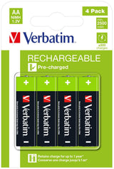 Verbatim RECHARGEABLE BATTERY AA 4