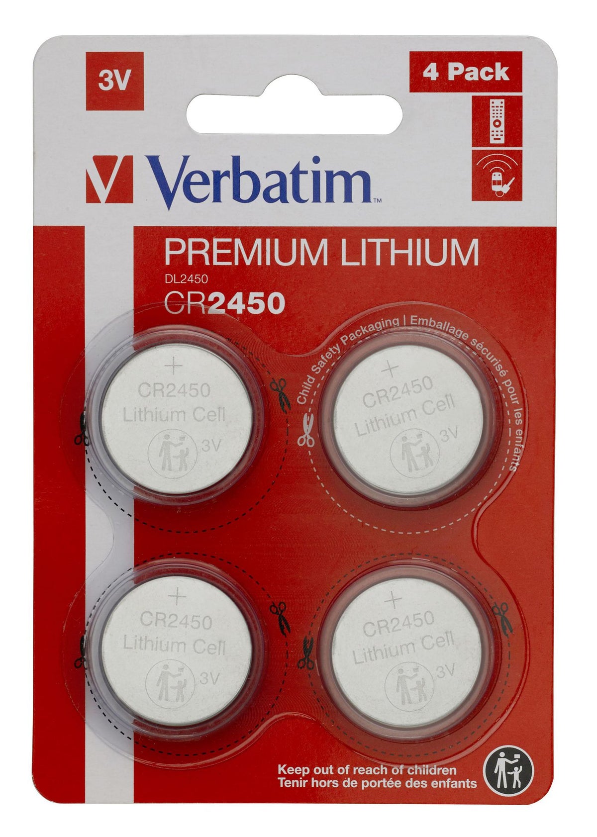 Verbatim LITHIUM BATTERY CR2450 3V 4