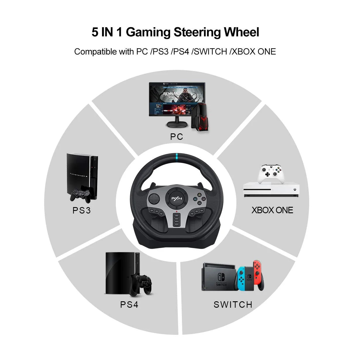 Volant PXN V9 — PC/PS4/PS3/Xbox