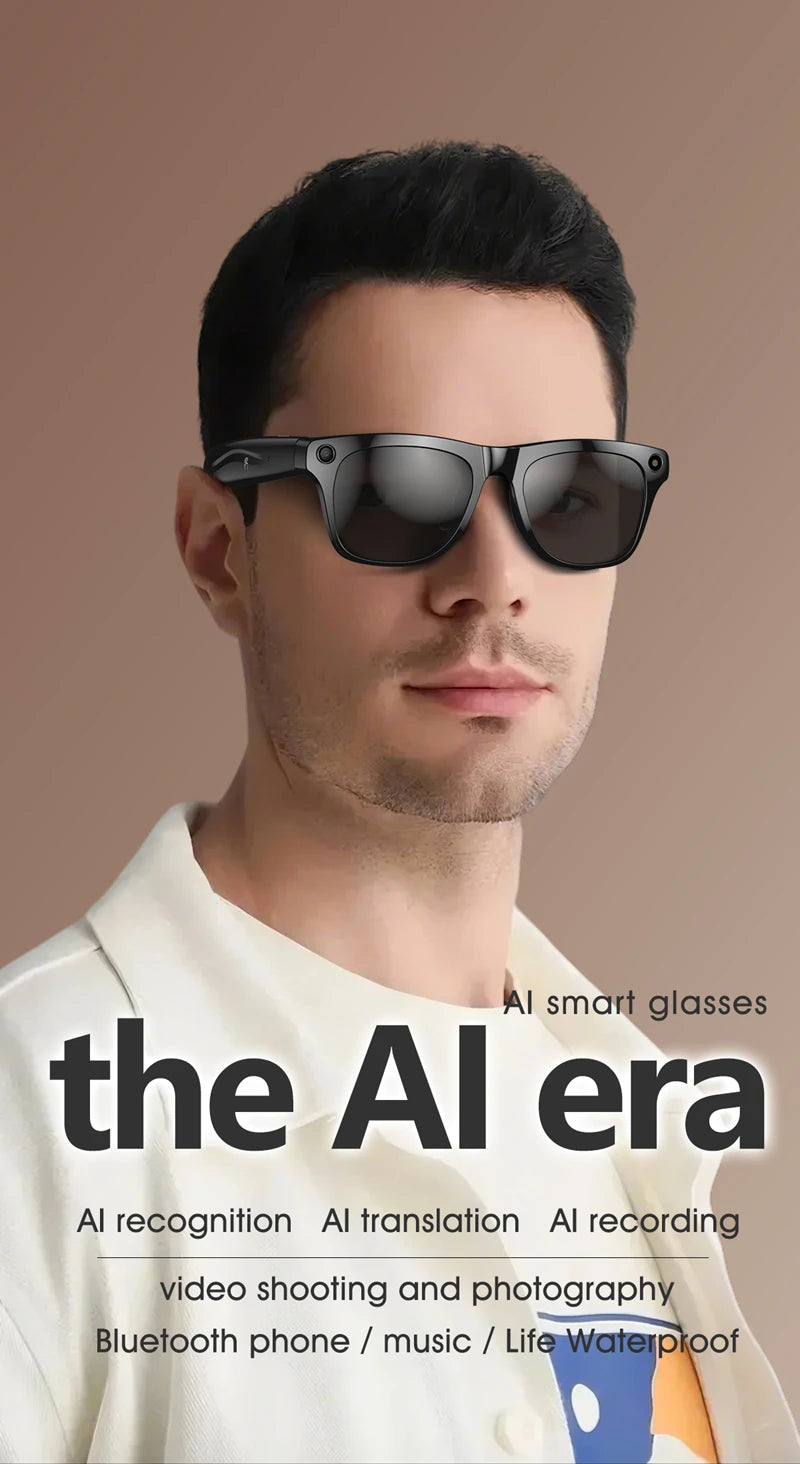 Xiaomi 4K HD AI lunettes intelligentes 800w Pixel caméra multifonctionnelle Bluetooth appel Assistant vocal lecteur de musique traduction intelligente 