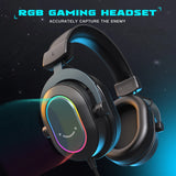 Fifine RGB Gaming Headset — 7.1 Surround Sound, Mic, PC/PS4/PS5