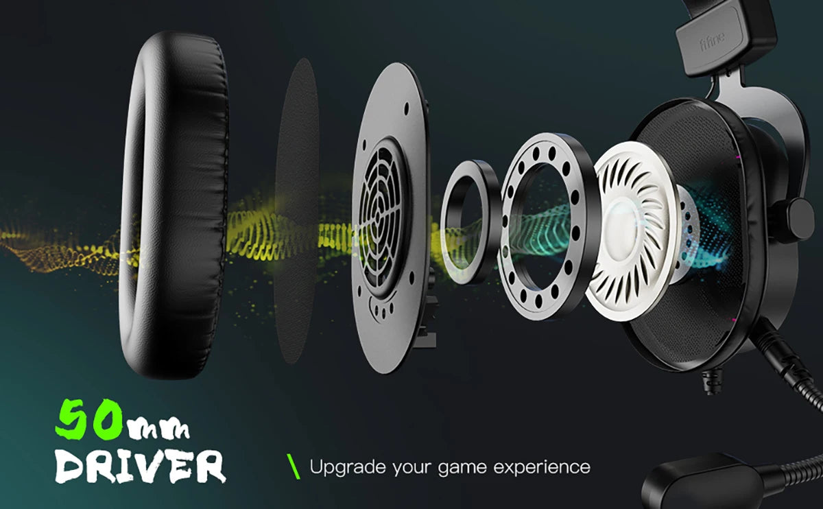 Fifine RGB Gaming Headset — 7.1 Surround Sound, Mic, PC/PS4/PS5