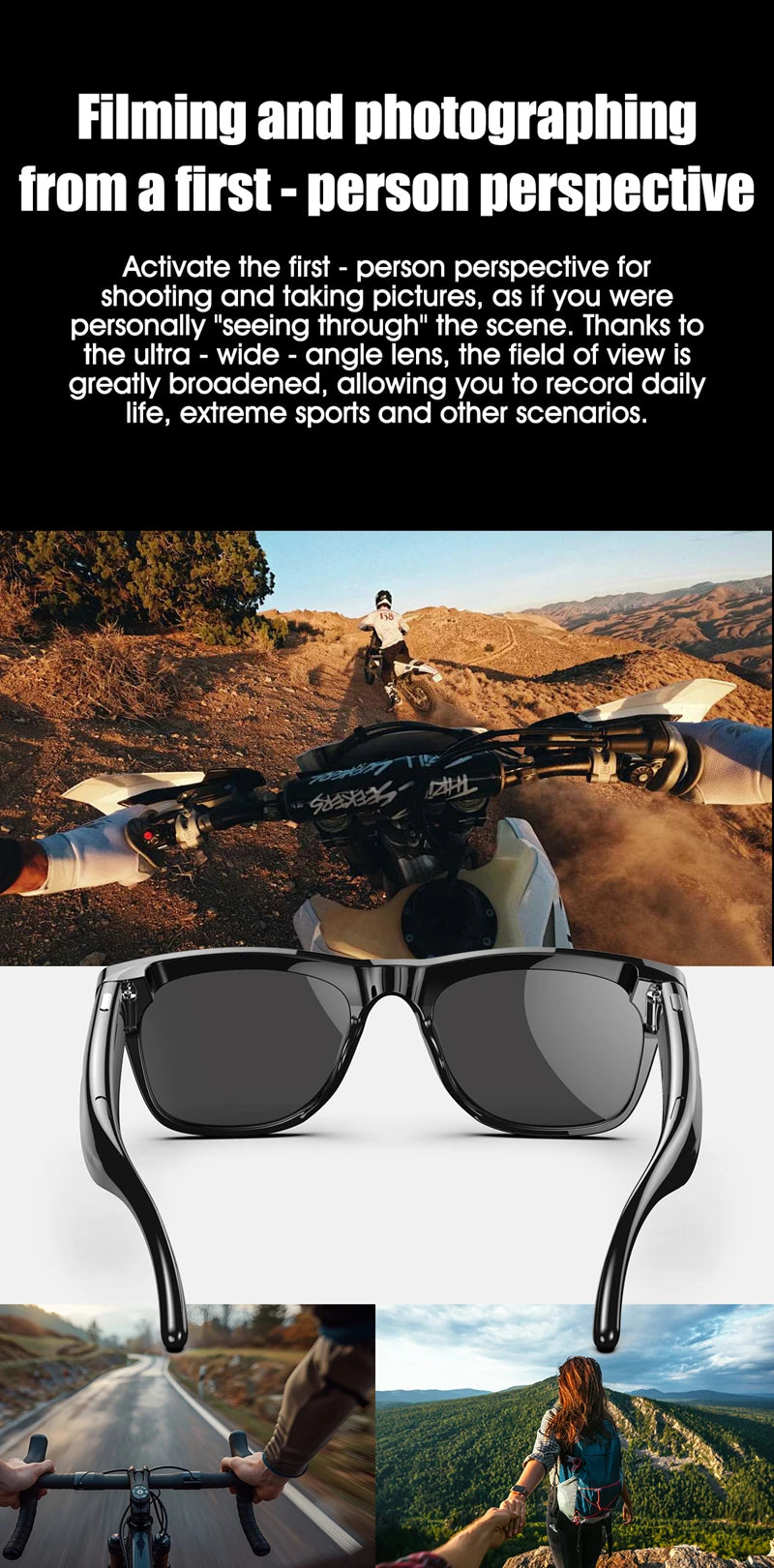 Xiaomi 4K HD AI lunettes intelligentes 800w Pixel caméra multifonctionnelle Bluetooth appel Assistant vocal lecteur de musique traduction intelligente 