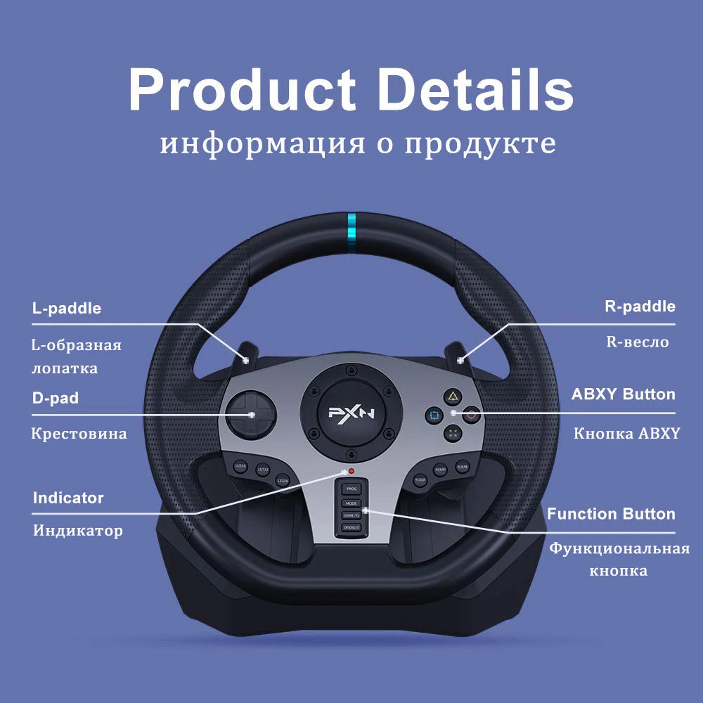 Volant PXN V9 — PC/PS4/PS3/Xbox