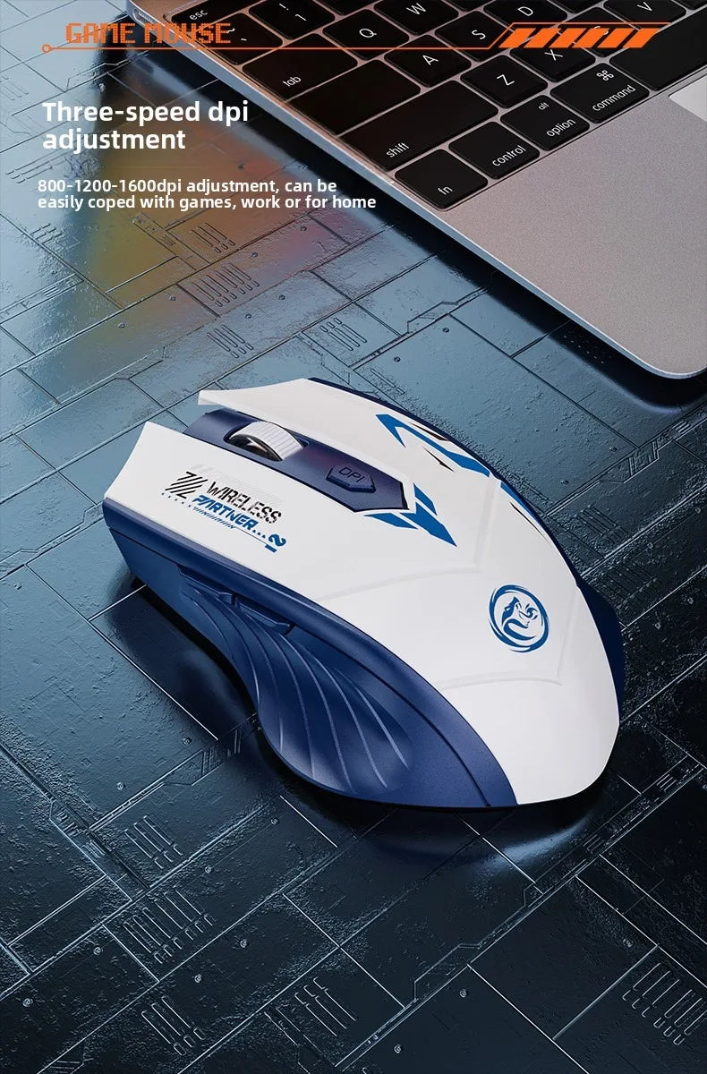 Souris Gaming Sans Fil Bluetooth 5.4 — Double Mode, Rechargeable, 1600 DPI