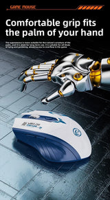 Souris Gaming Sans Fil Bluetooth 5.4 — Double Mode, Rechargeable, 1600 DPI