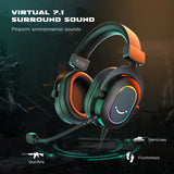 Fifine RGB Gaming Headset — 7.1 Surround Sound, Mic, PC/PS4/PS5
