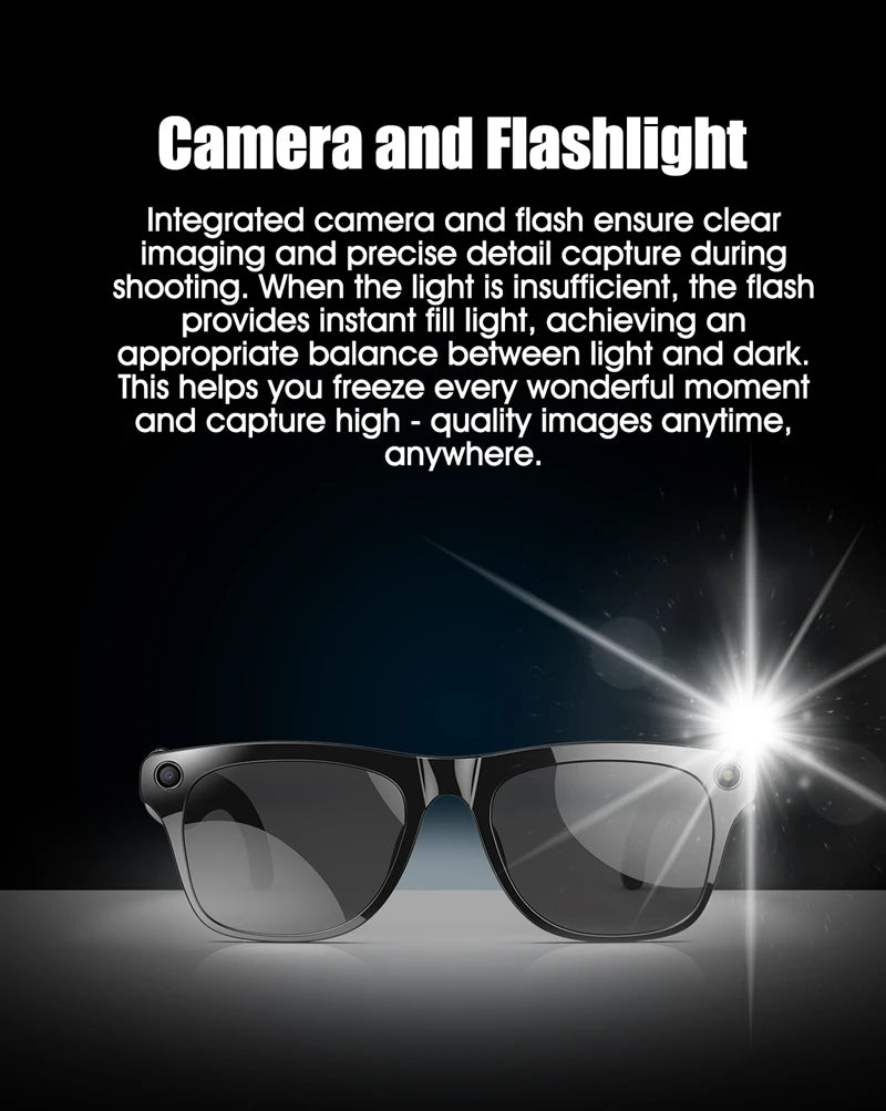 Xiaomi 4K HD AI lunettes intelligentes 800w Pixel caméra multifonctionnelle Bluetooth appel Assistant vocal lecteur de musique traduction intelligente 