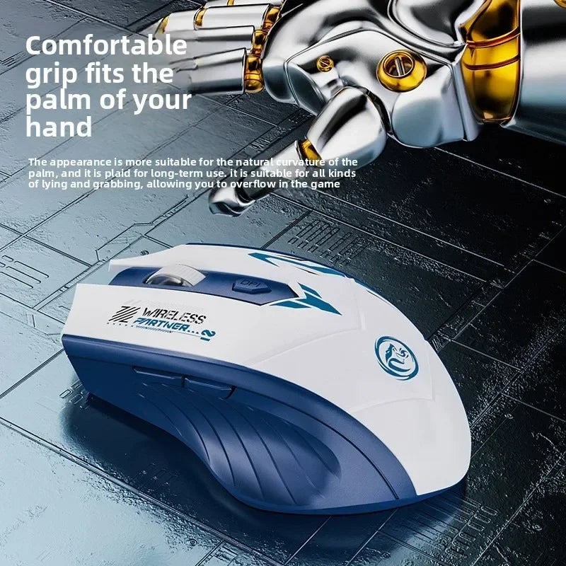 Souris Gaming Sans Fil Bluetooth 5.4 — Double Mode, Rechargeable, 1600 DPI