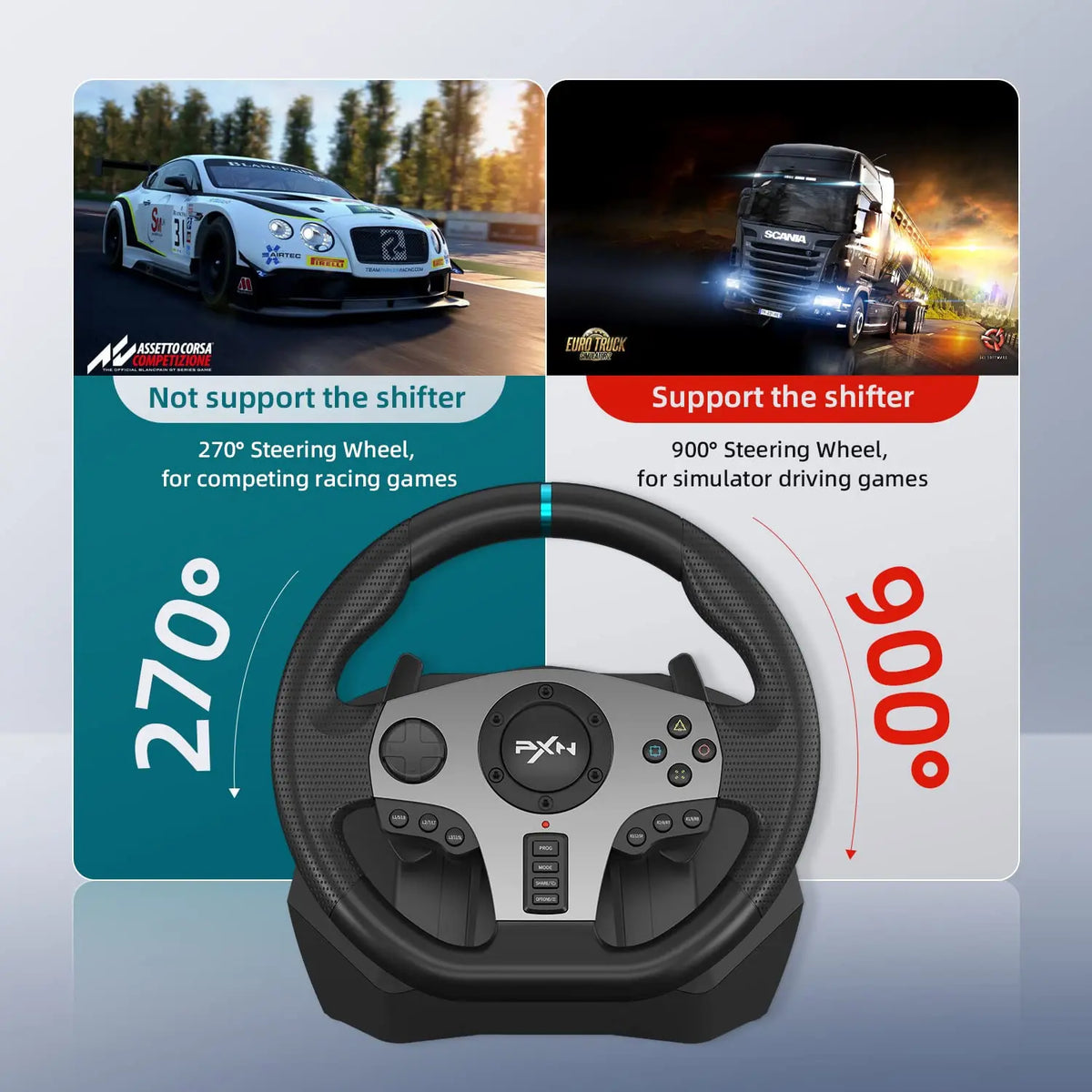 Volant PXN V9 — PC/PS4/PS3/Xbox