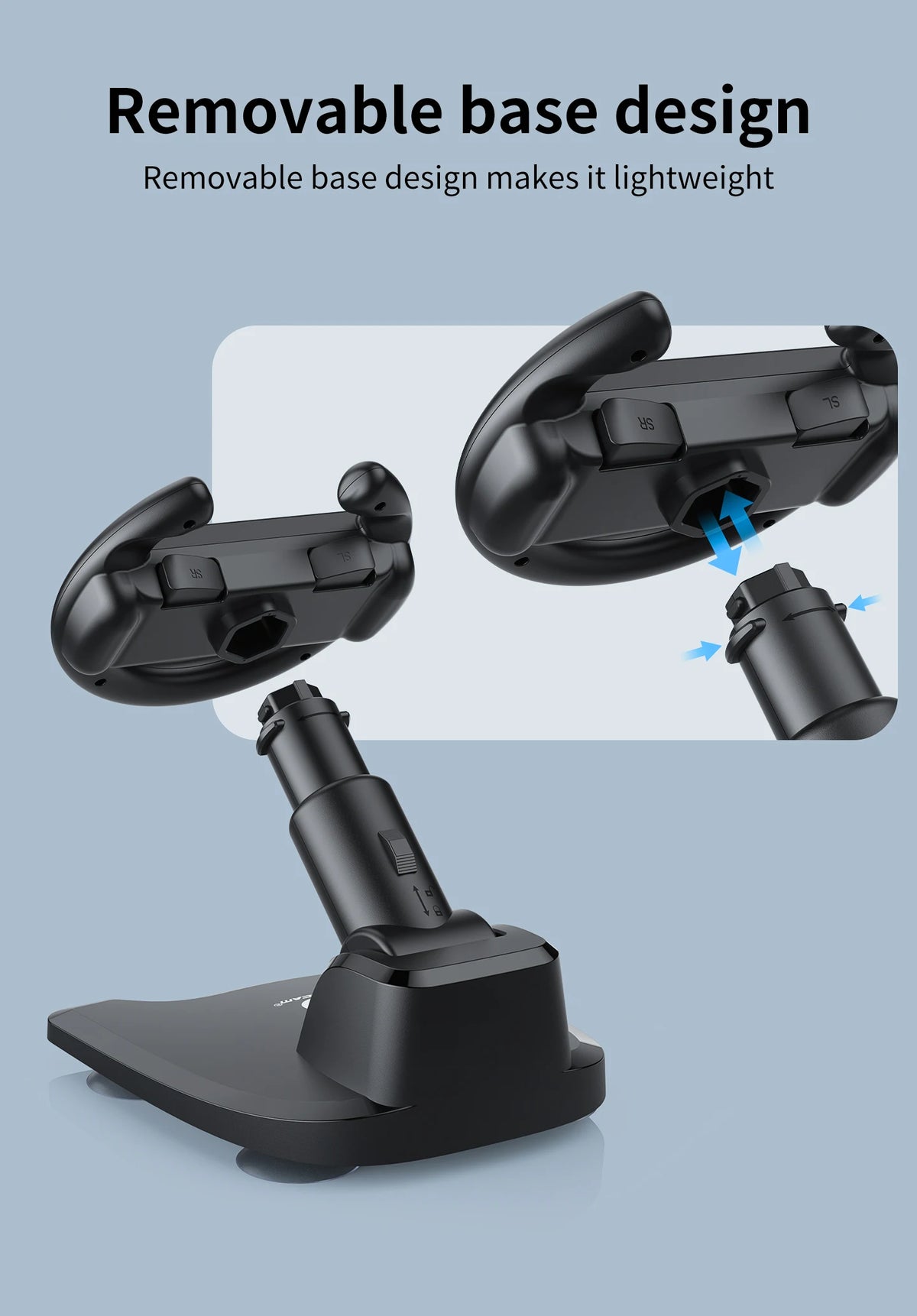HONCAM support de roue de course universel pour Switch & Switch2 Joycon contrôleur de roue de jeu avec base à ventouse sécurisée pour accès NS2