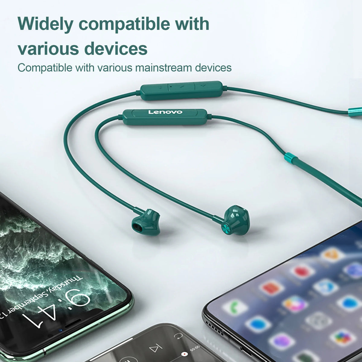 Lenovo SH1 écouteur sans fil Bluetooth 5.0 tour de cou casque HIFI son Sport casque magnétique IPX5 étanche écouteurs avec micro