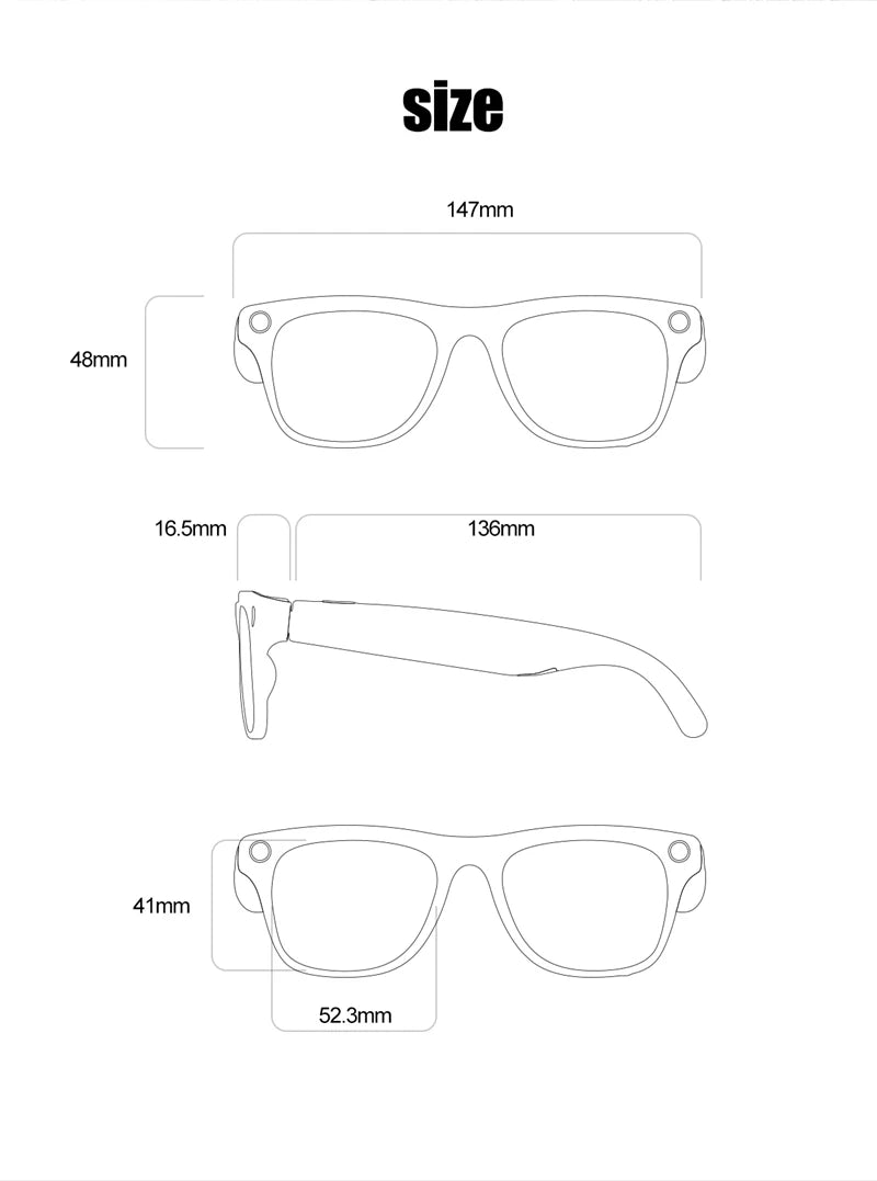 Xiaomi 4K HD AI lunettes intelligentes 800w Pixel caméra multifonctionnelle Bluetooth appel Assistant vocal lecteur de musique traduction intelligente 