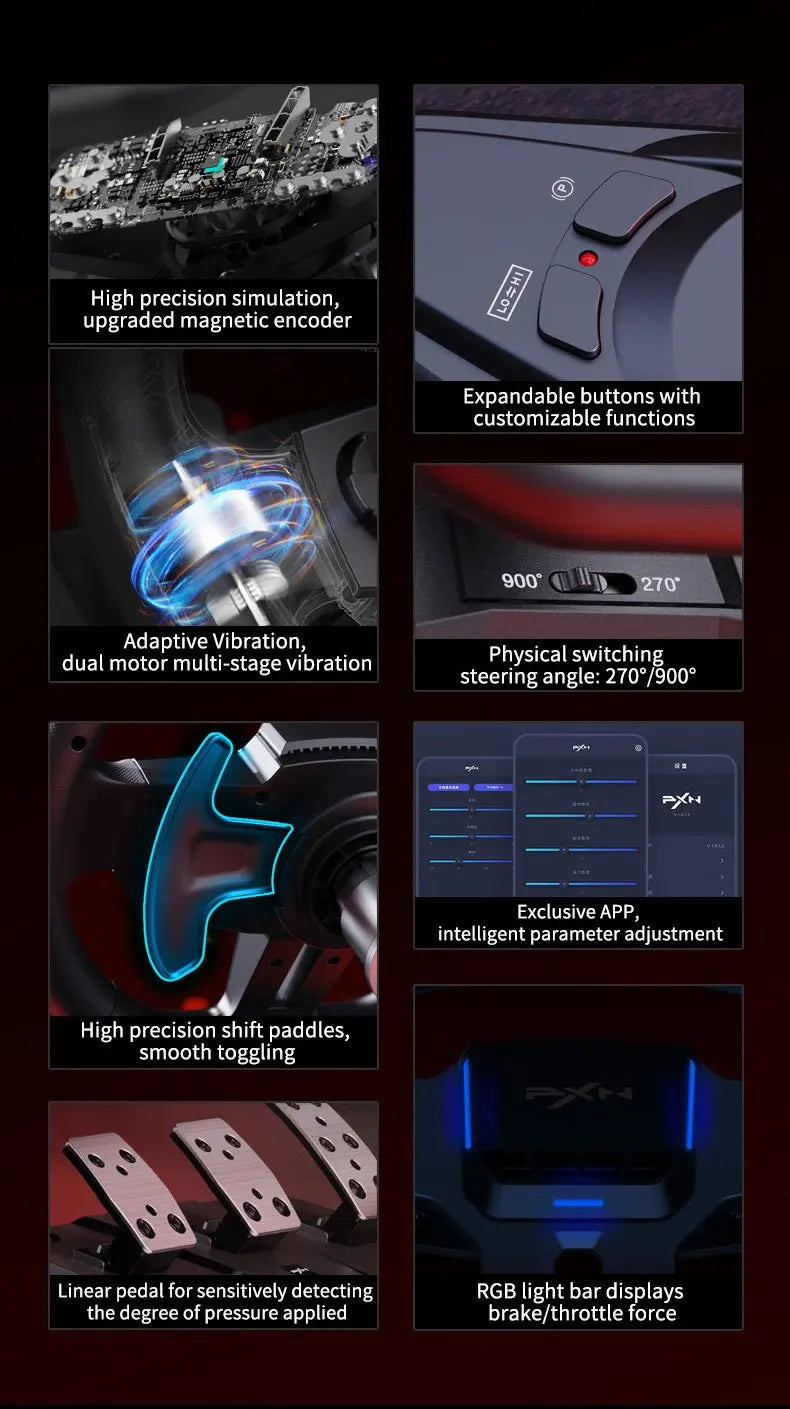 Volant PXN V9 — PC/PS4/PS3/Xbox