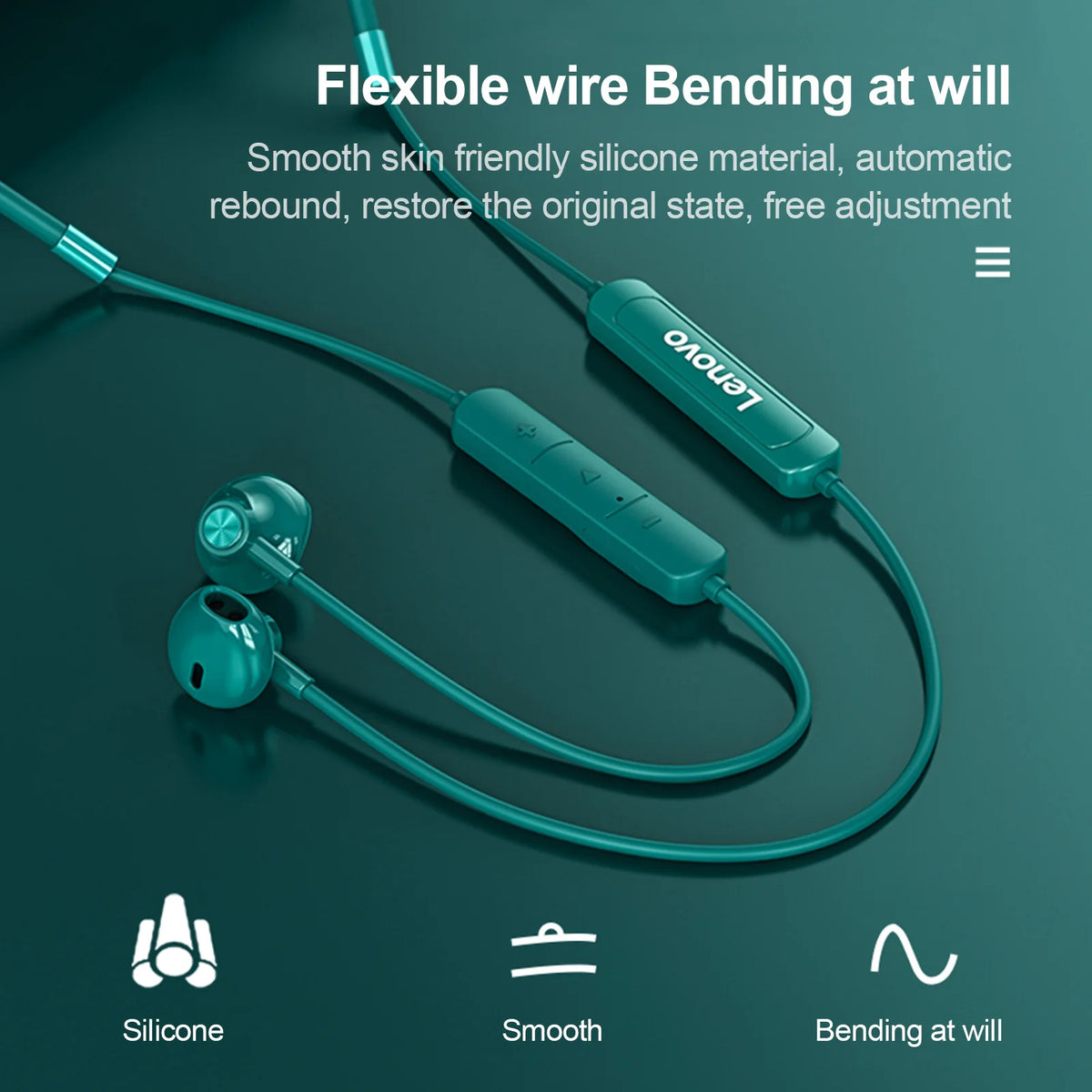 Lenovo SH1 écouteur sans fil Bluetooth 5.0 tour de cou casque HIFI son Sport casque magnétique IPX5 étanche écouteurs avec micro