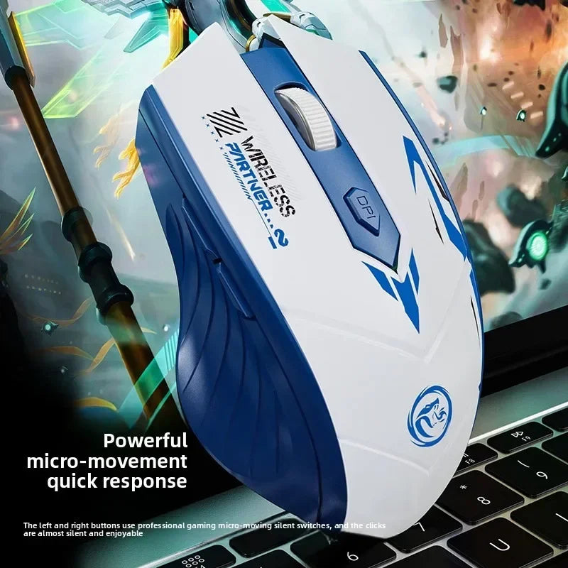 Souris Gaming Sans Fil Bluetooth 5.4 — Double Mode, Rechargeable, 1600 DPI