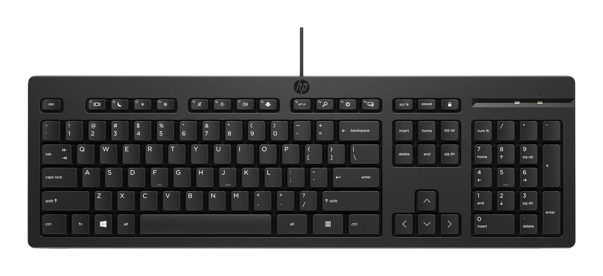 HP 125 G2 USB WD KBD Bulk keyboard Office Black