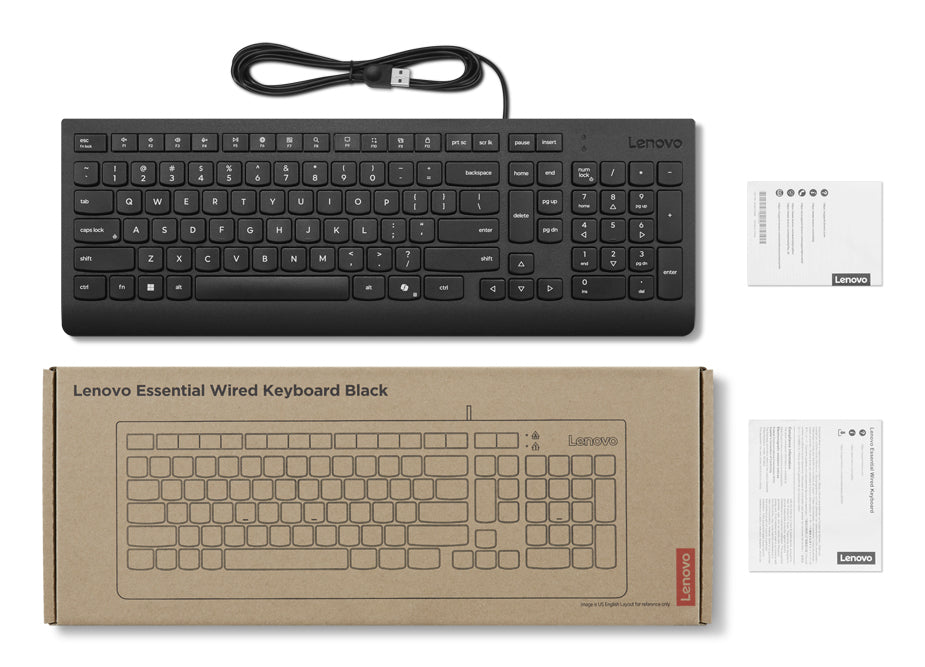 Lenovo 4Y41R64667 keyboard Home/Office USB French, German Black
