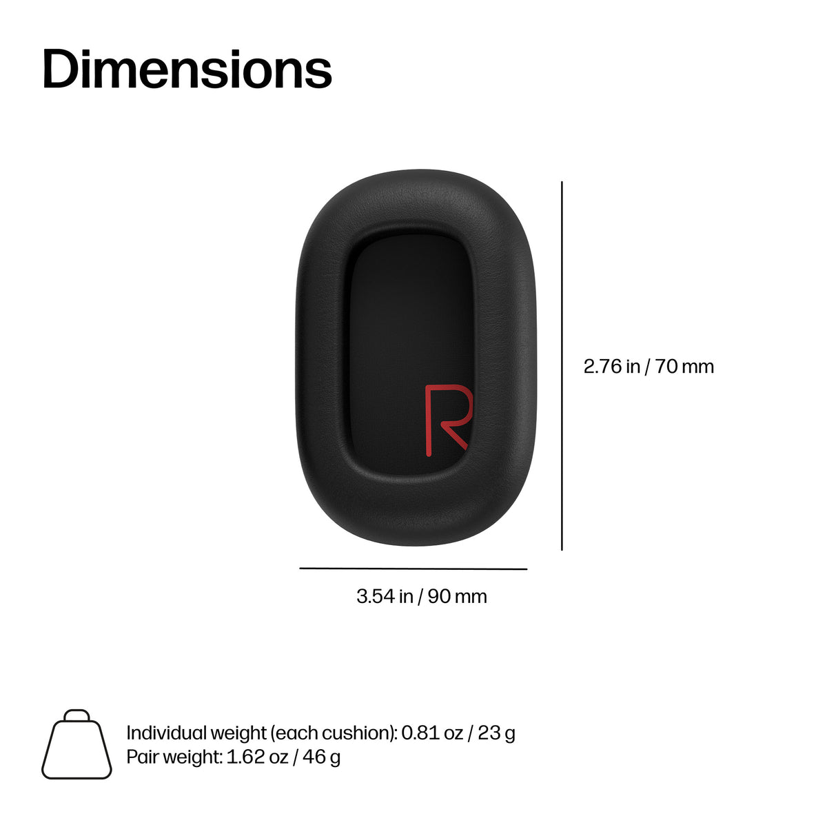HP Poly Focus 6 Over-Ear Cushions (2 Pieces)