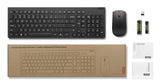 Lenovo 4X31R64457 keyboard Mouse included Office RF Wireless Belgian, English Black