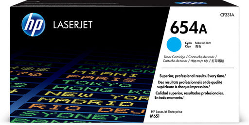 HP 654A Cyan Original LaserJet Toner Cartridge