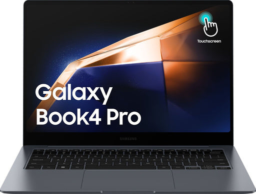 Samsung Galaxy Book4 Pro NP944XGK-KG1NL laptop Intel Core Ultra 7 155H 35.6 cm (14") Touchscreen WQXGA+ 16 GB LPDDR5x-SDRAM 512 GB SSD Wi-Fi 6E (802.11ax) Windows 11 Pro Dutch Grey