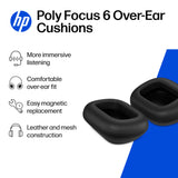 HP Poly Focus 6 Over-Ear Cushions (2 Pieces)