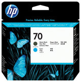 HP 70 Matte Black and Cyan DesignJet Printhead