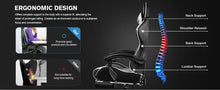 GTPLAYER Office Chair Gaming chair Massage Gaming armchair Ergonomic Gamer chair Footrest, Head Support Massage Lin Pillow,