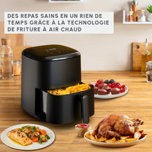 Moulinex Easy Fry Compact Friteuse sans huile, 3 L, 4 personnes, 10 programmes automatiques, Ecran digital, Format compact, air fryer EZ145A20, Beige