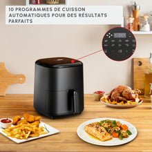 Moulinex Easy Fry Compact Friteuse sans huile, 3 L, 4 personnes, 10 programmes automatiques, Ecran digital, Format compact, air fryer EZ145A20, Beige