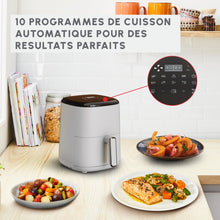 Moulinex Easy Fry Compact Friteuse sans huile, 3 L, 4 personnes, 10 programmes automatiques, Ecran digital, Format compact, air fryer EZ145A20, Beige