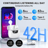Godyse Bluetooth Earbuds - ENC Noise Cancelling, IPX6, 42H Playtime