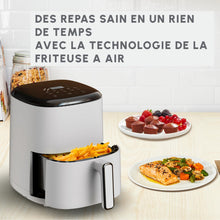 Moulinex Easy Fry Compact Friteuse sans huile, 3 L, 4 personnes, 10 programmes automatiques, Ecran digital, Format compact, air fryer EZ145A20, Beige