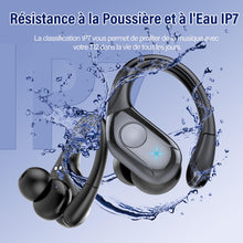 Ecouteurs Bluetooth sans Fil, Ecouteurs Bluetooth 5.4 Stéréo avec ENC Réduction de Bruit Mic, 75H de Lecture Oreillette, IP7 Étanches Casque sans Fil pour Sport et Running, Noir