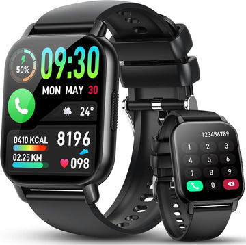 Montre Connectée Homme Femme avec Appel Bluetooth, 1.85" HD Smartwatch, 112 Modes Sportifs, Montre Connectee Sport Etanche IP68 avec Cardiofrequencemetre/Moniteur de Sommeil/Podometre pour Android/iOS