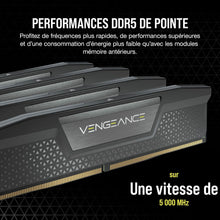 CORSAIR Vengeance DDR5 RAM 32Go (2x16Go) Jusqu'à 6000MHz CL30 Intel XMP 3.0 Mémoire pour Ordinateur de Bureau - Noir (CMK32GX5M2B6000C30)