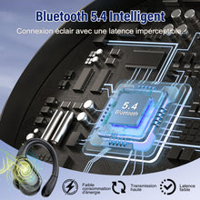 Ecouteurs Bluetooth sans Fil, Ecouteurs Bluetooth 5.4 Stéréo avec ENC Réduction de Bruit Mic, 75H de Lecture Oreillette, IP7 Étanches Casque sans Fil pour Sport et Running, Noir