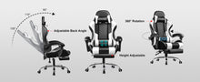 GTPLAYER Office Chair Gaming chair Massage Gaming armchair Ergonomic Gamer chair Footrest, Head Support Massage Lin Pillow,
