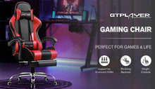 GTPLAYER Office Chair Gaming chair Massage Gaming armchair Ergonomic Gamer chair Footrest, Head Support Massage Lin Pillow,