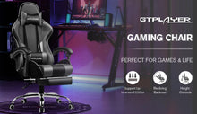 GTPLAYER Office Chair Gaming chair Massage Gaming armchair Ergonomic Gamer chair Footrest, Head Support Massage Lin Pillow,