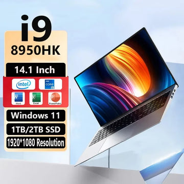 2024 Portable Windows 11 i9 Laptop 14.1" Computer PC 1920*1080 Notebook Intel Core i9 8950HK16GB RAM 1TB 2TB SSD Gaming Laptops