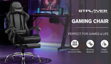 GTPLAYER Office Chair Gaming chair Massage Gaming armchair Ergonomic Gamer chair Footrest, Head Support Massage Lin Pillow,