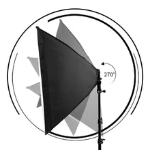 SH 3Pcs Soft Box With LED Blub Professional Photo Studio Softbox Lights Lighting Kit Accessories Equipment Tripod Stand